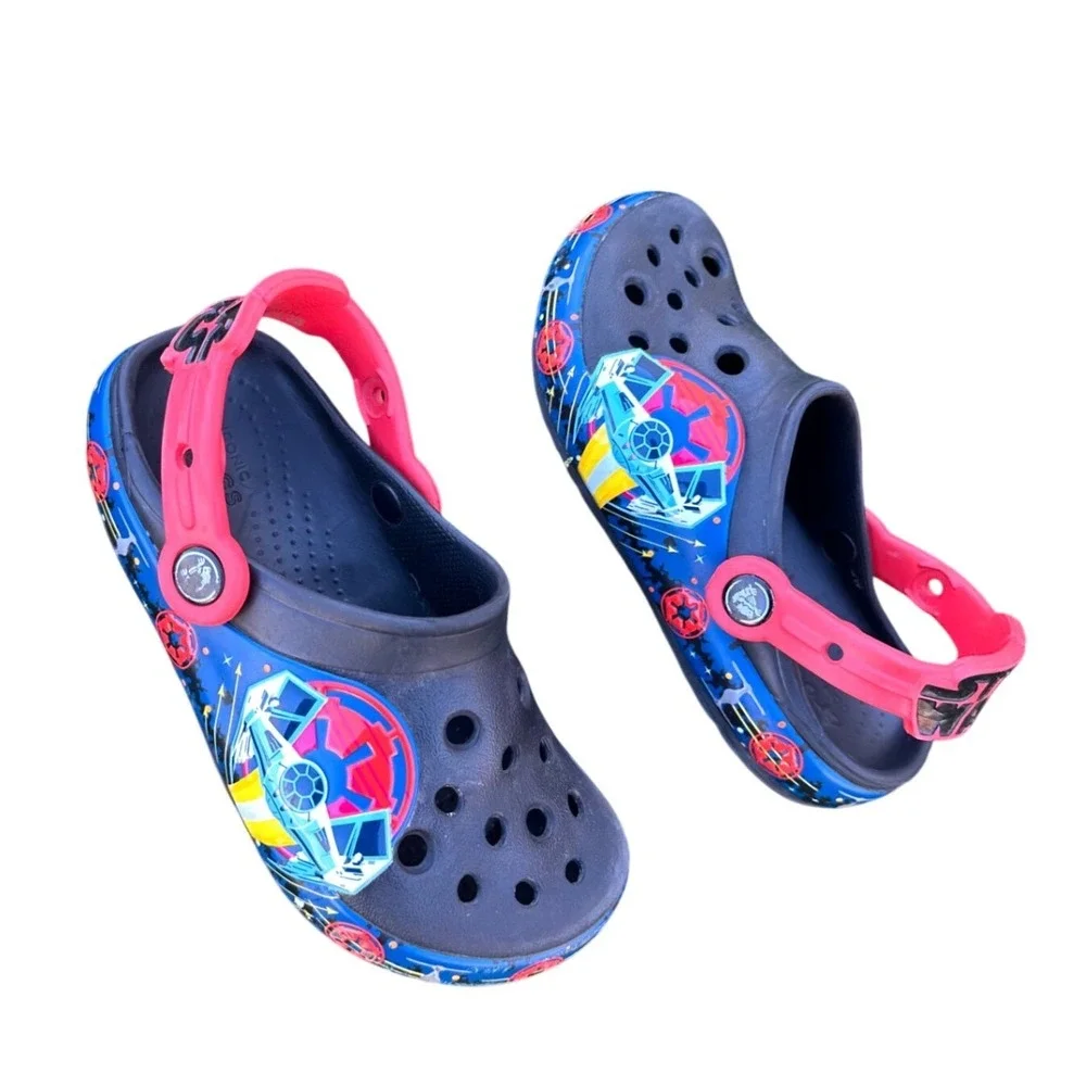 Crocs Kids Classic Star‎ Wars Theme Clogs Toddler Size 11 Blue Sandals